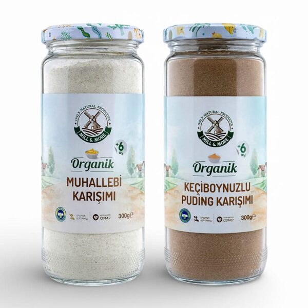 Organik Bebek Muhallebi Puding Seti