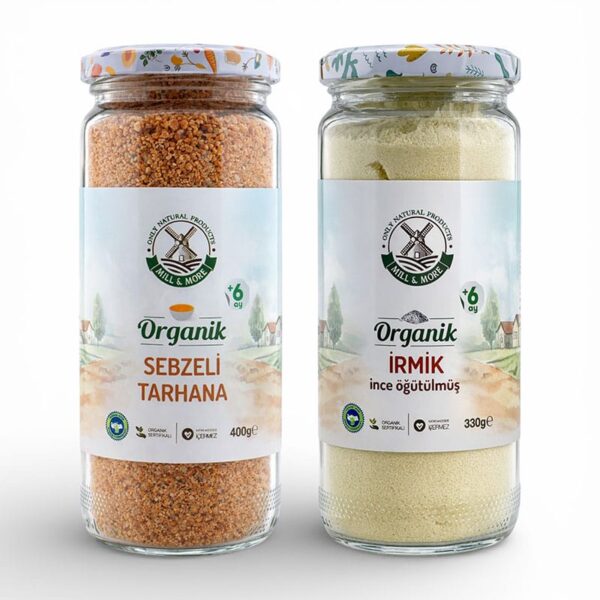 Organik Bebek Tarhana ve İrmik Seti