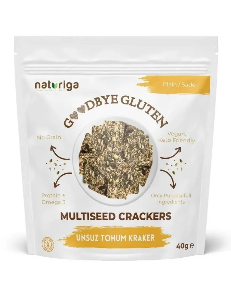 Naturiga Glutensiz Unsuz Sade Tohum Kraker 40 g Glutensiz • Vegan • Katkısız • Rafine Şekersiz
