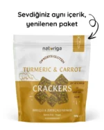Naturiga Havuçlu & Zerdeçallı Çıtır Kraker 40 g Glutensiz • Vegan • Koruyucusuz • Rafine Şekersiz