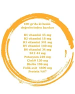 Besin Mayası (Nutritional Yeast) 100gr Yüksek oranda B kompleks vitaminleri,B12,folik asit ve çinko içeren,peynirimsi tatdaki Besin Mayası ile yepyeni tarifler yaratın!