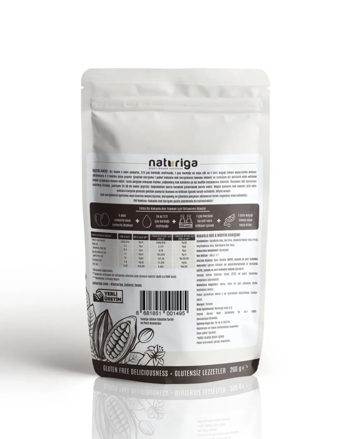 Naturiga Kakaolu Kek & Muffin Karışımı