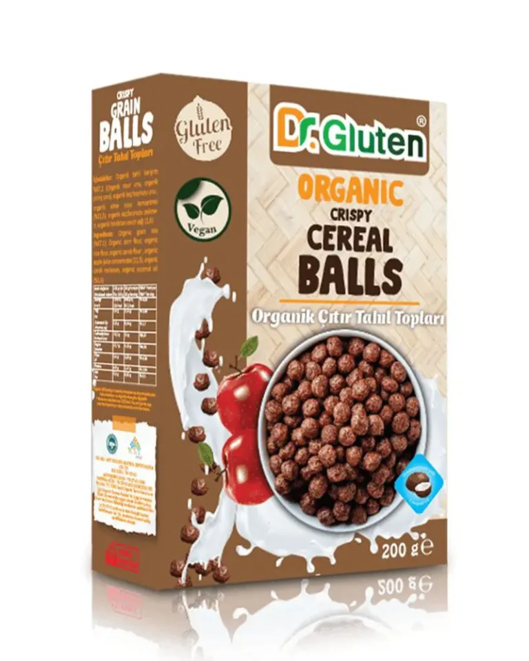 Dr. Gluten Organik Glutensiz Çıtır Tahıl Topları (VEGAN) 200 g
