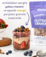 Naturiga Glutensiz Yaban Mersini & Mango Granola 250 g %100 Glutensiz • Katkısız • Vegan