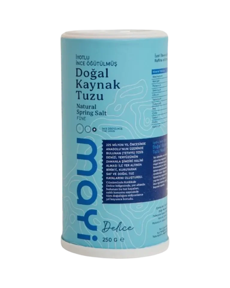 MAYİ ÖĞÜTÜLMÜŞ SOFRA TUZU 250 GR (İYOT İLAVELİ TUZLUKLU)