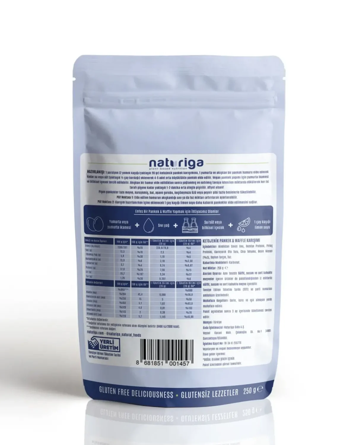 Naturiga Ketojenik Pankek & Waffle Karışımı 250 g