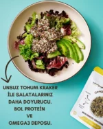Naturiga Glutensiz Unsuz Sade Tohum Kraker 40 g Glutensiz • Vegan • Katkısız • Rafine Şekersiz