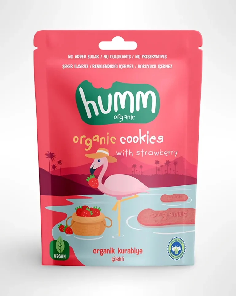Humm Organik Vegan Çilekli Kurabiye 55 g