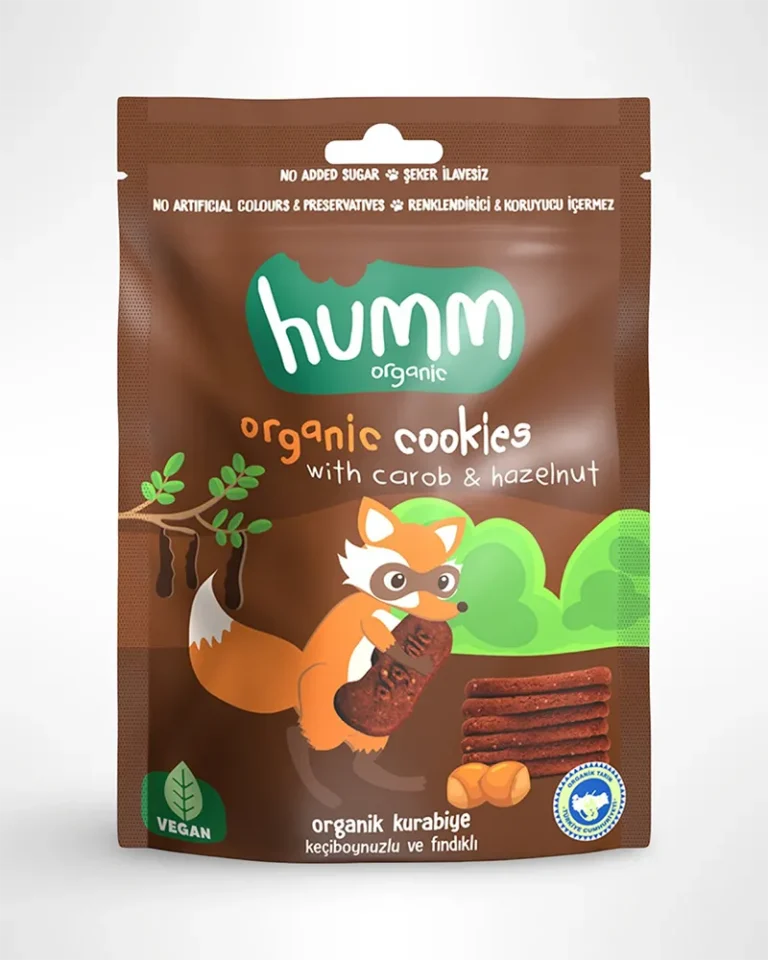 Humm Organik Vegan Keçiboynuzlu ve Fındıklı Kurabiye 55 g