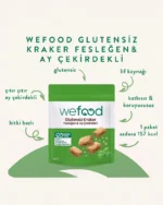 Wefood Glutensiz Fesleğenli Kraker 40 g | Vegan, Katkısız ve Lezzetli Atıştırmalık