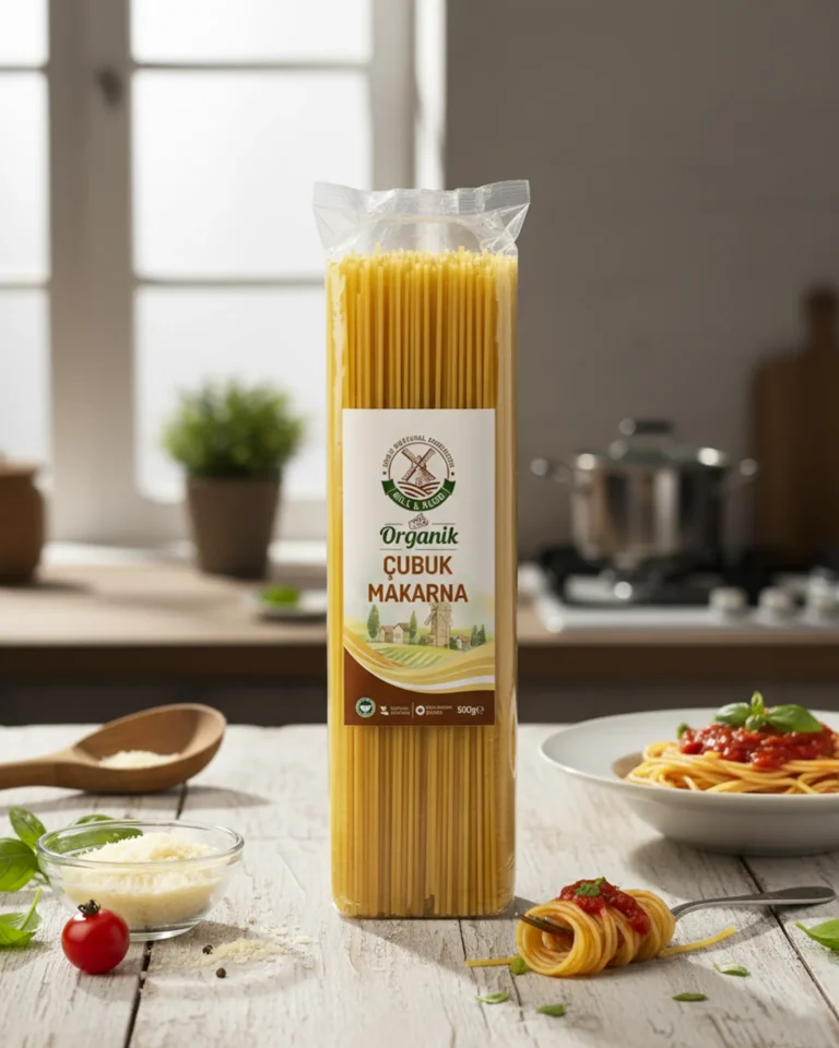 Organik Çubuk Makarna 500 g – Katkısız, Temiz İçerikli Makarna | Yediğini Önemse