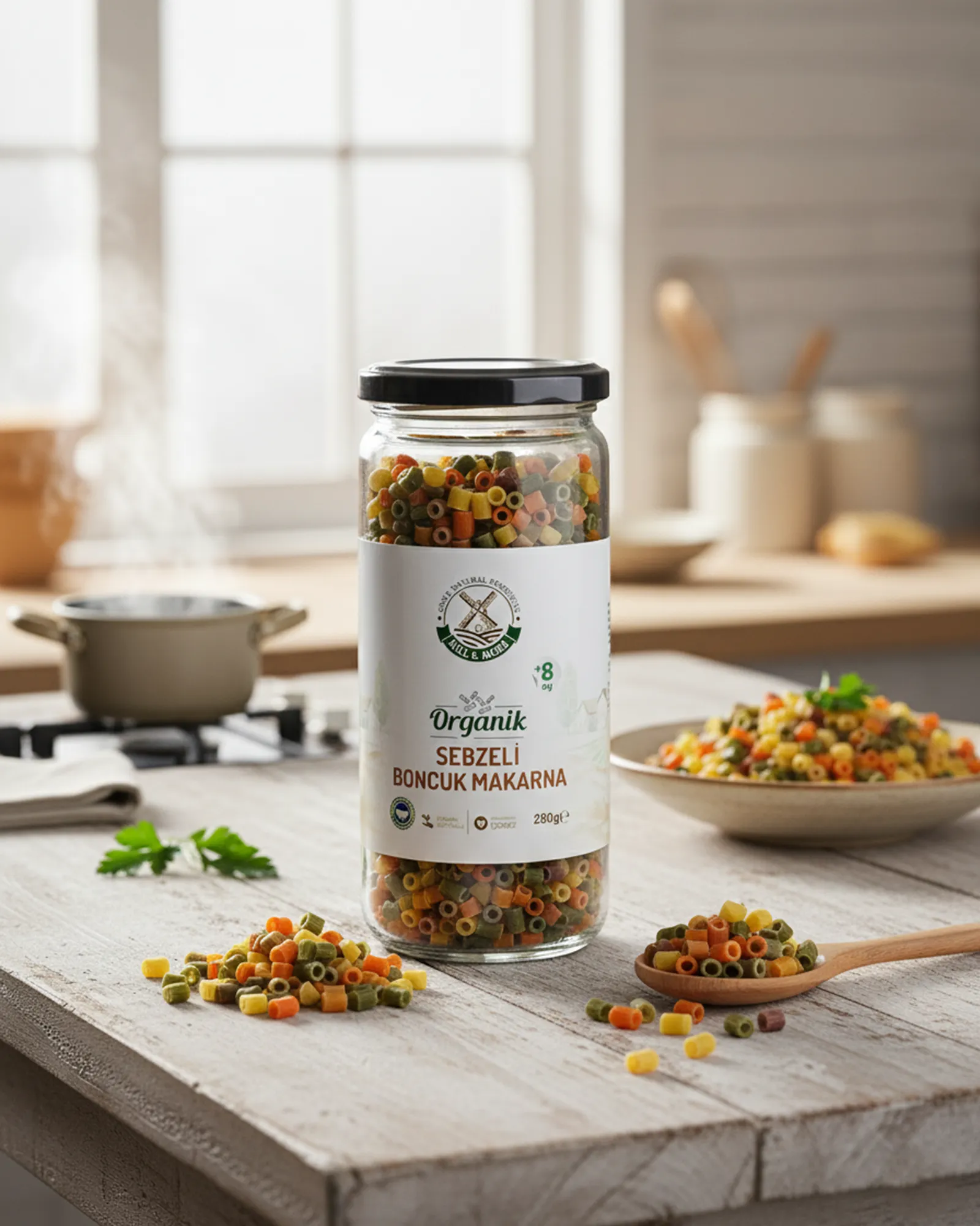 Organik Sebzeli Boncuk Makarna 280 g Organik Sebzeli Boncuk Makarna 280 g