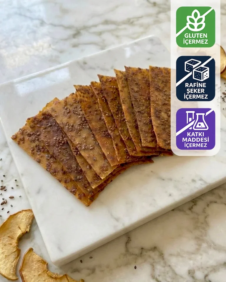 Chia ve Keten Tohumlu Elma Pestili 600 g (Glutensiz - Rafine Şekersiz)